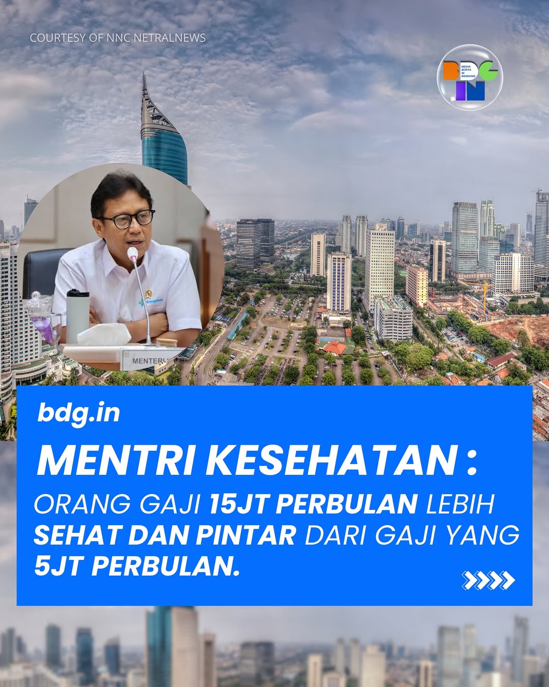 Menteri Kesehatan Budi Gunadi Sadikin: Pendapatan Rp 15 Juta Per Bulan Jadi Kunci Kesehatan dan Kecerdasan Warga Menuju Indonesia Maju 2045