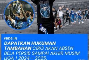 Ciro Alves Dilarang Bermain hingga Akhir Musim, Sanksi Komdis PSSI untuk Pemain Persib Bandung